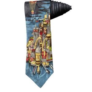 The McDonald’s Collection New York Twin Towers Golden Arches 1994 Necktie
